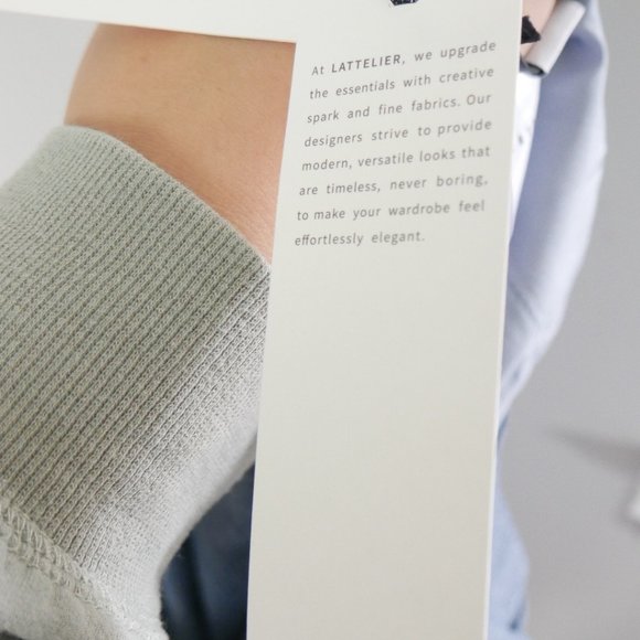 NWT Lattelier Line Drawstring Pant Blue 100% Linen Pants Medium - Picture 5 of 14